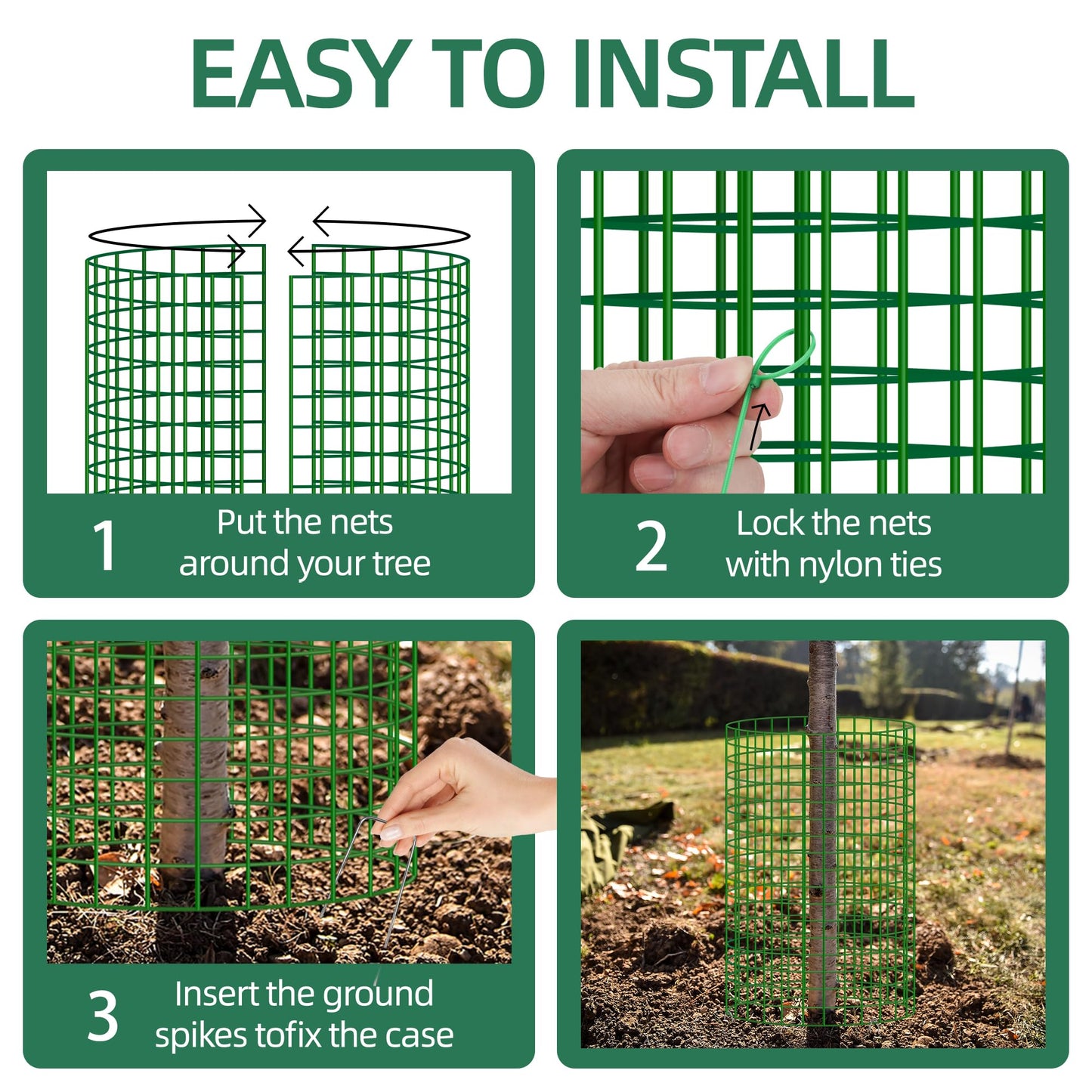 UCandy 6 Pack Plant Protector from Animals,17'' x 13'' Metal Wire Mesh Garden Plant Cages for Outdoor Gardening,Rabbits Chickens Ducks, for Vegetables, Flowers, Shrubs, Plant Protectors from Deer
