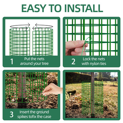 UCandy 6 Pack Plant Protector from Animals,17'' x 13'' Metal Wire Mesh Garden Plant Cages for Outdoor Gardening,Rabbits Chickens Ducks, for Vegetables, Flowers, Shrubs, Plant Protectors from Deer