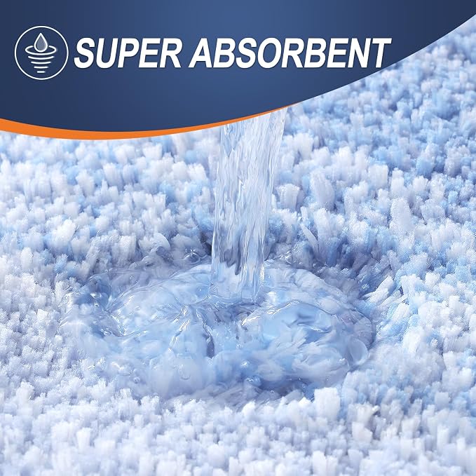OLANLY Bathroom Runner Rugs Mat 59x24, Extra Soft Absorbent Microfiber Bath Rugs, Rubber Backing, Quick Dry, Washable Long Bath Mats for Bathroom, Tub and Shower, Home Decor Accessories, Light Blue