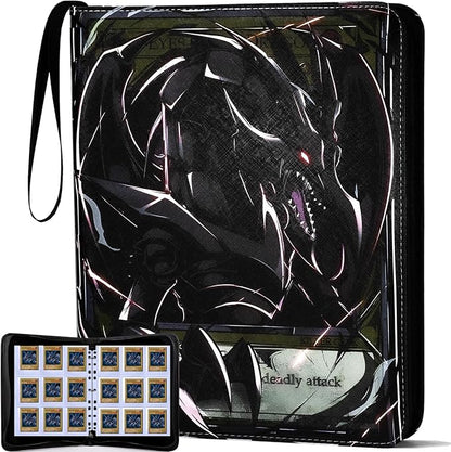 Trading Card binder for YGO Card- 990 Pockets Card Album with Sleeves Compatible with Y-G-O Cards, TCG Cards Or Other Standard Size Cards Holder- Dark Dragon