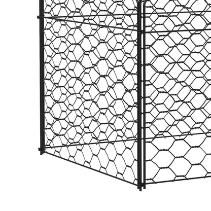 Garden Chicken Wire Cloche, 12" x 14" Plant Protectors from Animals, 4 Pack Metal Crop Cages to Keep Animals Out, Black