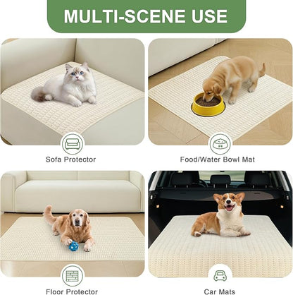 Washable Pee Pads for Dogs, Reusable Puppy Pads Dog Pads, Non-Slip Dog Pee Pads, Leakproof Pet Pee Pads Wee Wee Pads for Dogs. (Cream White, 60"x82"(Pack of 1))