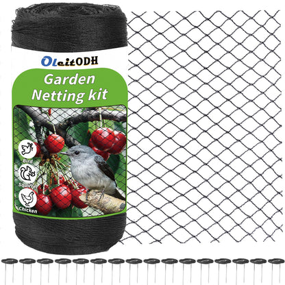 Garden Mesh Netting 28x30 FT - Heavy Duty Bird Net, Mesh Pest Barrier Reusable Ultra Fine Deer Fence Netting Crops Row Cover Raised Bed Protect Fruits Flower Vegetables from Bird Deer Squirrel