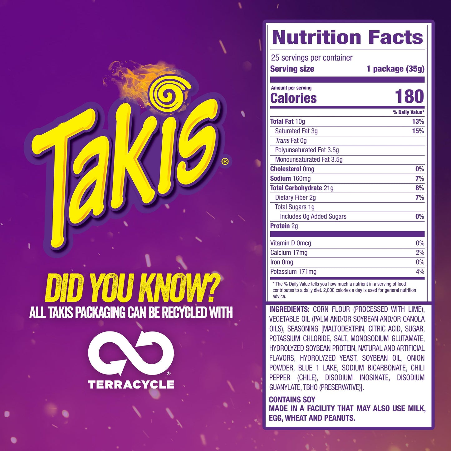 Takis Blue Heat Mini 25-Pack 1.23 oz Bite Size Extreme Spicy Hot Chili Pepper Rolled Corn Tortilla Chips