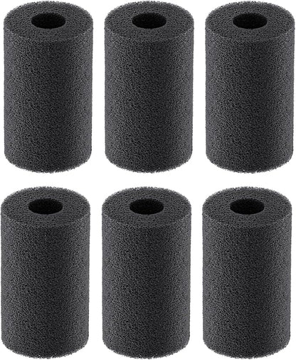 Pawfly 6 Pack Pre-Filter Sponge, 0.6" Aquarium Intake Filter Sponge Foam Cover Rolls for Small Fish Shrimp Fry Fish Tank Covers Accessories