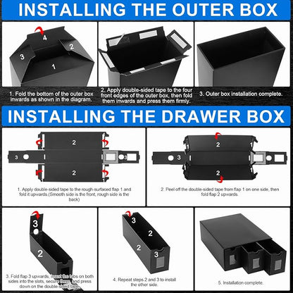 Trading Card Storage Box, 18000+ Cards Deck Box for MTG Commander, Trading Cards Organizer with 48 Card Dividers, Labels & Tapes, Visible Card Deck Boxes for MTG TCG PTCG Sport Cards