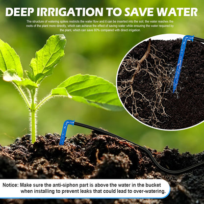 Solar Drip Irrigation System Outdoor, IP67 Waterproof Automatic Plant Watering System with Solar Panel & Timer, DIY Garden Irrigation Kit for 15 Potted Plants, Vegetable Garden & Raised Bed