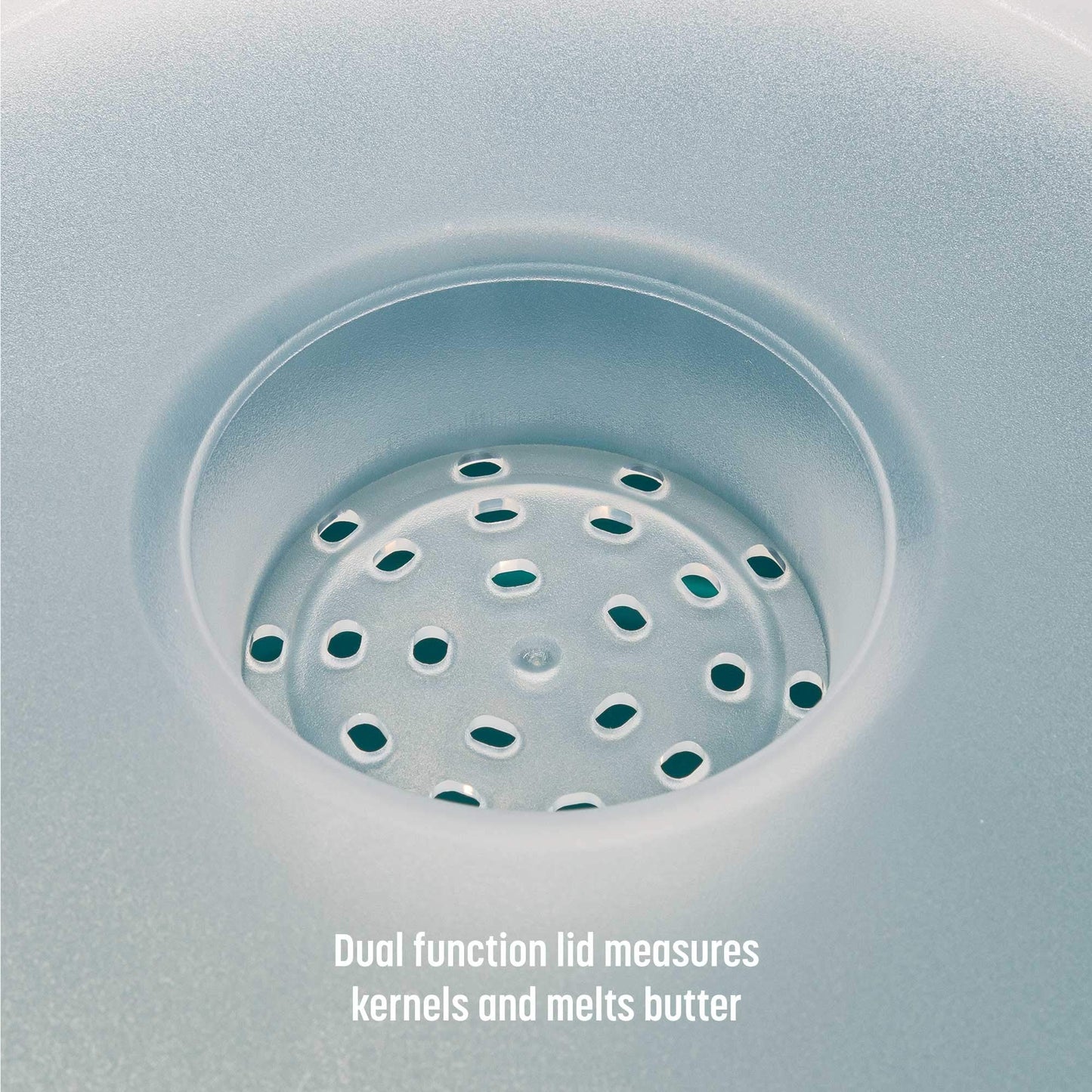 Goodful Silicone Popcorn Popper, Collapsible Hot Air Microwavable Popcorn Maker, Bowl Made without BPA, Teal