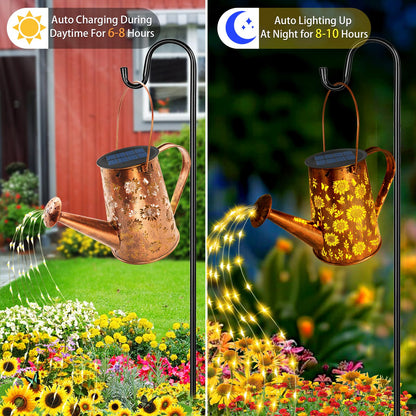 Vcdsoy Solar Watering Can Lights, Sunflower Mother's Day Gifts for Women Mom Grandma Birthday, Large Hanging Solar Lantern Waterproof Outdoor Garden Decorations for Yard Porch Landscape Patio Pathway