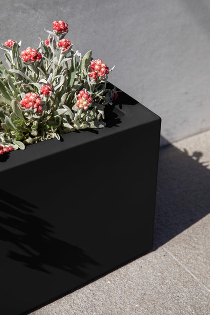 Veradek Block Series Window Box Planter - Rectangular Flower Pot for Indoor or Outdoor Window Sill/Balcony | All-Weather Use with Drainage Holes | Modern Décor for Succulents, Herbs, Small Plants