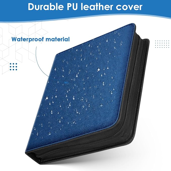 900 Pockets Card Binder, Trading Card 9 Pocket Durable Card Holder Album, Baseball Card Protectors for MTG,TCG, Game Cards, Sports Cards (Navy Blue)