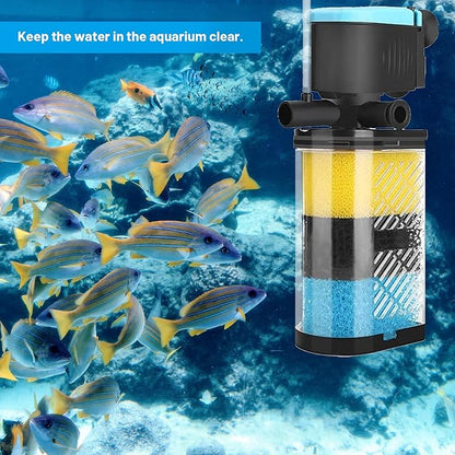 8 Pack Replacement Filter Sponges Compatible with Kulife Aquarium Filters, 2 Coarse Sponge, 4 Carbonized Sponge, 2 Fine Sponge