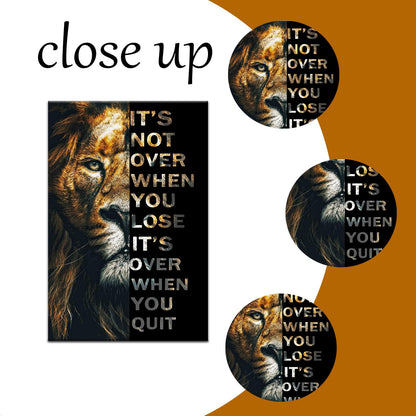 Inspirational Wall Art for Office Quotes Theme Wall Decor for Animal Leopard Motivational Canvas Prints Framed Wall Art for Bathrooms Modern Home Decor Artwork Framed Stretched [12''W x 18''H]