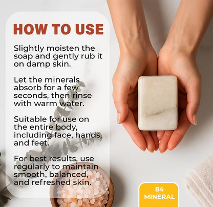 ipeksoy Natural Salt Soap Bar – Purifying and Exfoliating Organic Unscented Bar Soap for Men & Women – Pure Mineral Rock Salt Soap for Gentle Skin Care and Odor Control (Salt (3 Pieces))