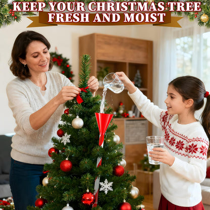 39.3 Inch Christmas Tree Watering Funnel,Red and White Striped Christmas Tree Watering System Device,Long Tree Watering Funnel Spout for Indoor Outdoor Xmas Tree
