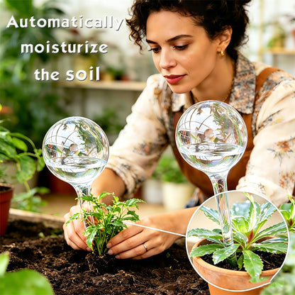 Plant Self Watering Globes – Durable Self Watering Bulb, Automatic Plant Waterer Stake Ideal for Vacation & Daily Plant Care, Keep Houseplant, Garden, Hanging Basket Plant Hydrated While You’re Away