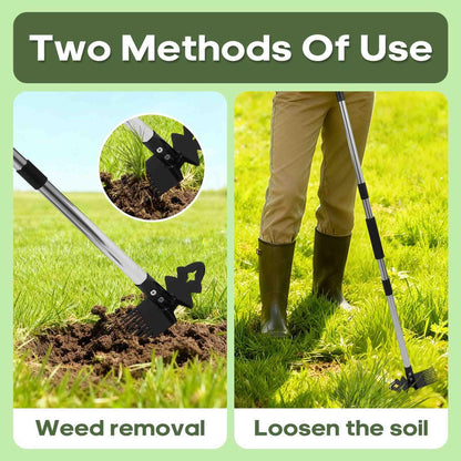 Weeder Tool - 60" Manual Weeder Remover Tool,Gardening Tools,Portable Garden Weeding Tool for Vegetable Gardening Backyard Farm Planting & Weeding