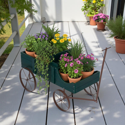 Shine Company 4942GR Wagon Planter, Large, Green