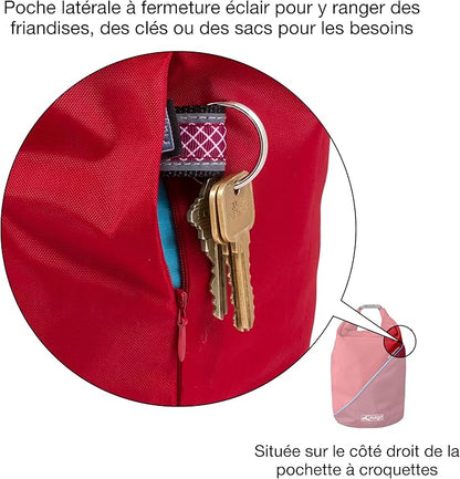 Kurgo Kibble Carrier - Portable Kibble Carrier - Compact Travel Storage - Dog Food Dry Bag - Camping Dog Storage - 5 lb Capacity - Coastal Blue