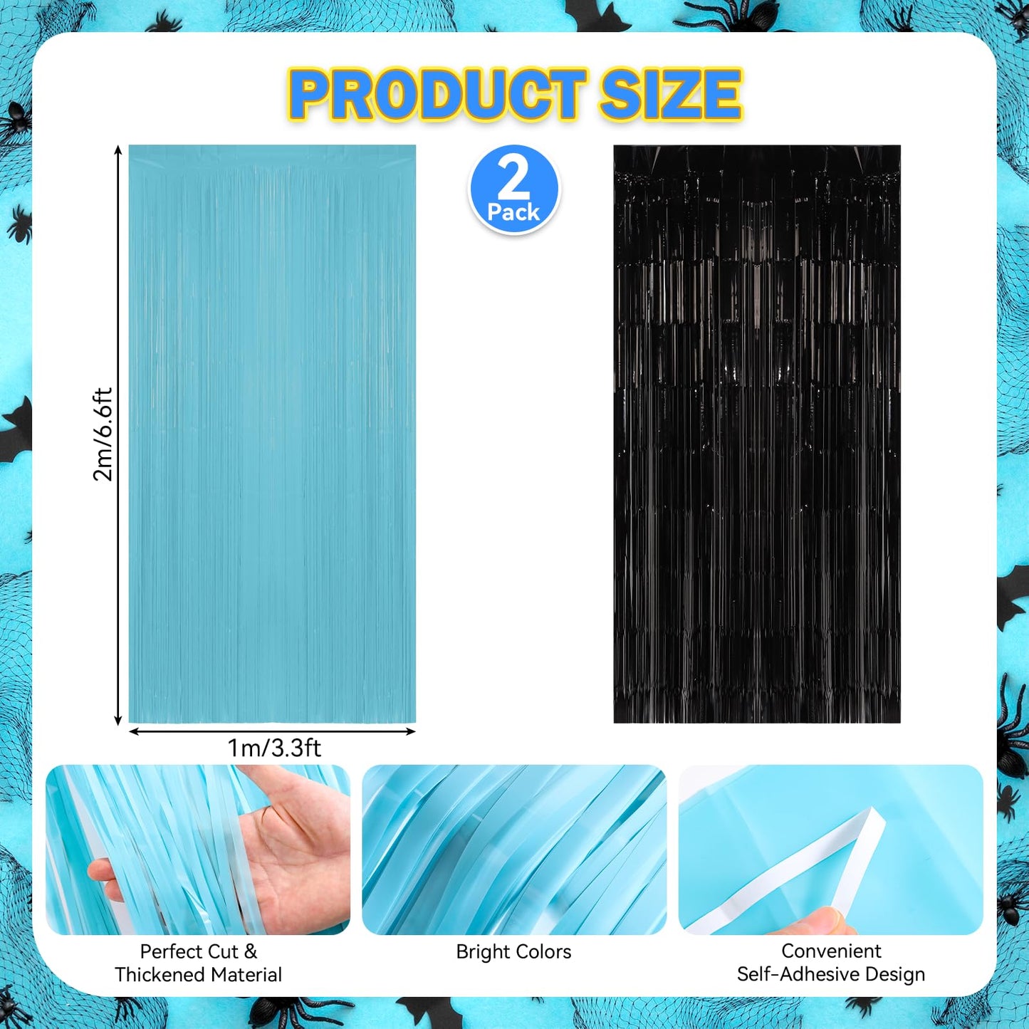 80Pcs Halloween Baby Shower Decorations Spooky Little Boo Baby Shower Party Supplies Blue Black Backdrop 3D Bat Stickers Ghost Banner BOO Explosion Star Balloons for Halloween Birthday Gender Reveal