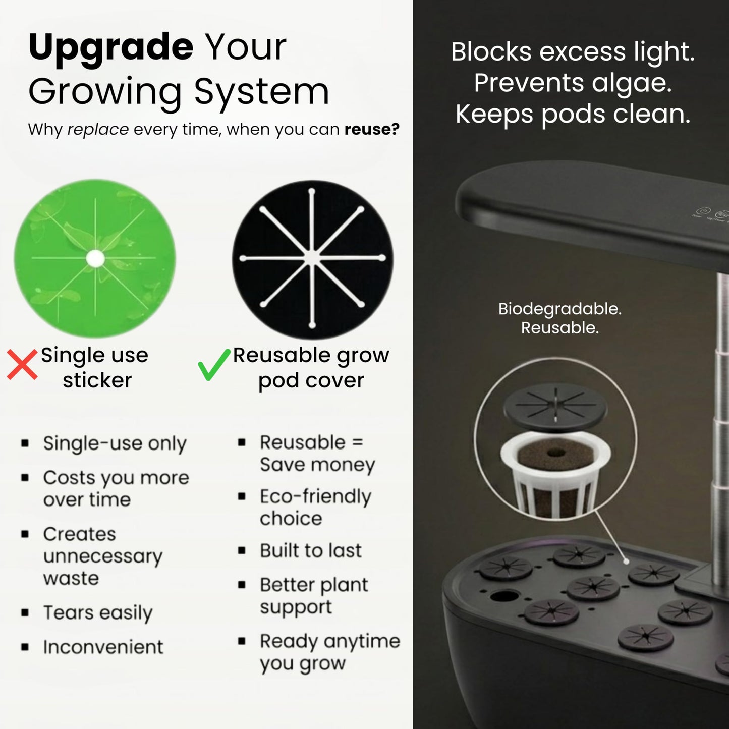 Nouri Hydroponics Growing System, 12 pod APP Smart Indoor Herb Garden Kit with LED Grow Lights, Hydroponic Herb Garden Indoor for Plant Lovers, Gardeners, Kitchen, Basil Seeds Included