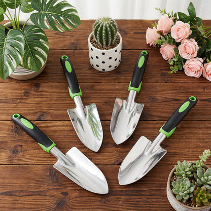 10 Pcs Garden Shovel Aluminum Alloy Heavy Duty Trowel Garden Tool Small Shovels for Digging Metal Hand Trowel Spade with Soft Handle for Lawn Yard Farm Home Shop Planting