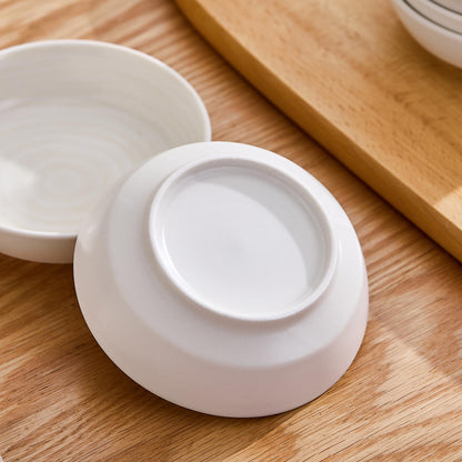 keramwerk Dipping Bowls, Soy Sauce Dishes, 4 OZ Small Serving Bowls & Appetizer Plates Set of 6, Ceramic Ramekins for Sushi, Condiment, Ketchup, BBQ Party, 4 Inch
