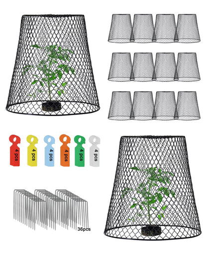 vensovo 12 Pcs Chicken Wire Cloche Plant Covers, 9 inch Metal Plant Protectors from Animals, Heavy-Duty Garden Netting to Keep Rabbits, Squirrels, Birds & Other Small Animals Out