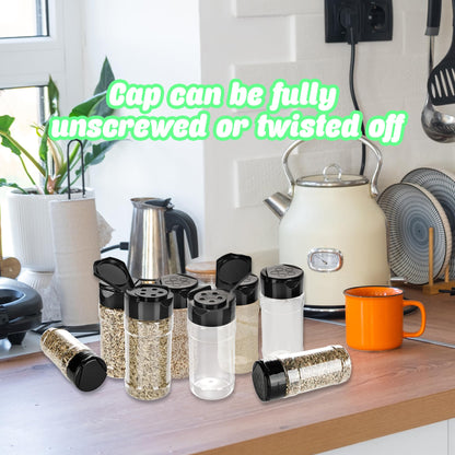 20 Pcs 3.4 oz Plastic Spice Jars with Shaker Lids Empty Spice Bottles Clear Seasoning Containers for Kitchen Home Storing Salt Seasoning