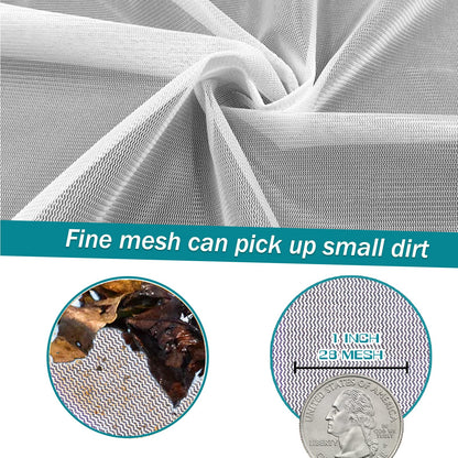POOLWHALE Professional Pool Skimmer Net, Heavy Duty Swimming Leaf Rake Cleaning Tool with Deep Fine Nylon Mesh Net Bag - Fast Cleaning,Easy Scoop Edge,Debris Pickup Removal (No Pole)