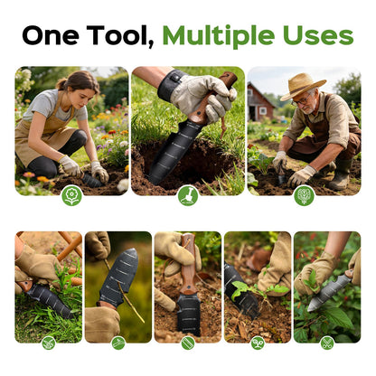 Hori Hori Garden Knife, Garden Tools Trowel with EDC Sheath, Gardening Tools for Weeding Digging Planting with 7" Stainless Steel Blade,Dual-Scale Measurement,Hanging Hole, Gifts for Women Mom Men Dad