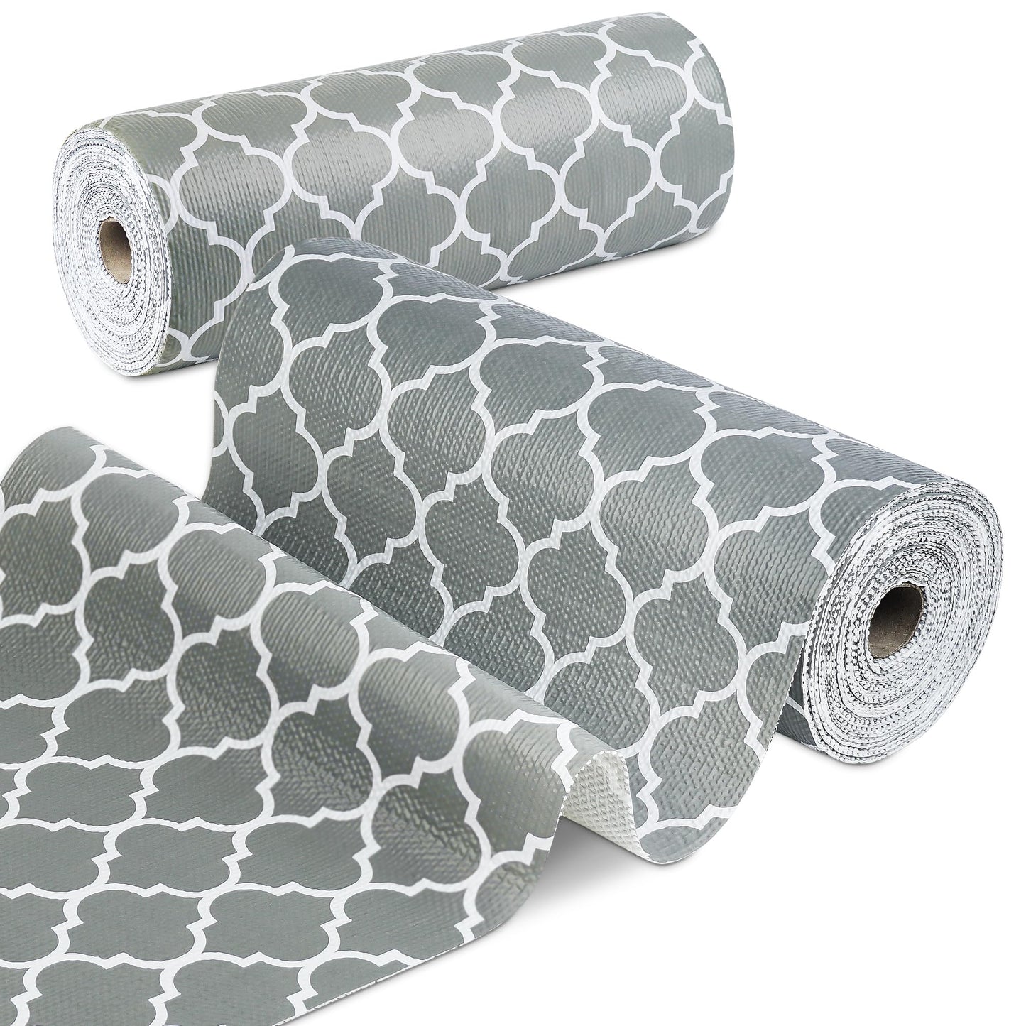 Shelf Liner for Kitchen Cabinets Non-Adhesive 12in X 10FT Cabinet Liners for Shelves Waterproof Thick Strong Grip Non Slip Drawer Liner Contact Paper for Cupboard Easy to Clean,Gray Lantern