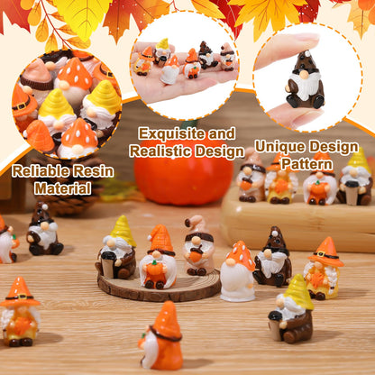 GGSTDDUP 60 Pcs Mini Resin Gnomes Mini Gnomes Figurines for DIY Cake Decoration Ornaments Crafts Moss Landscape