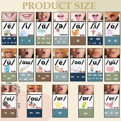 Ireer Boho Vowels Sound Wall for Classroom Neutral Phonics Kit, Science of Reading Posters for Classroom Decor, Kindergarten Speech Materials, Phonemic Awareness, Esl Teaching Material