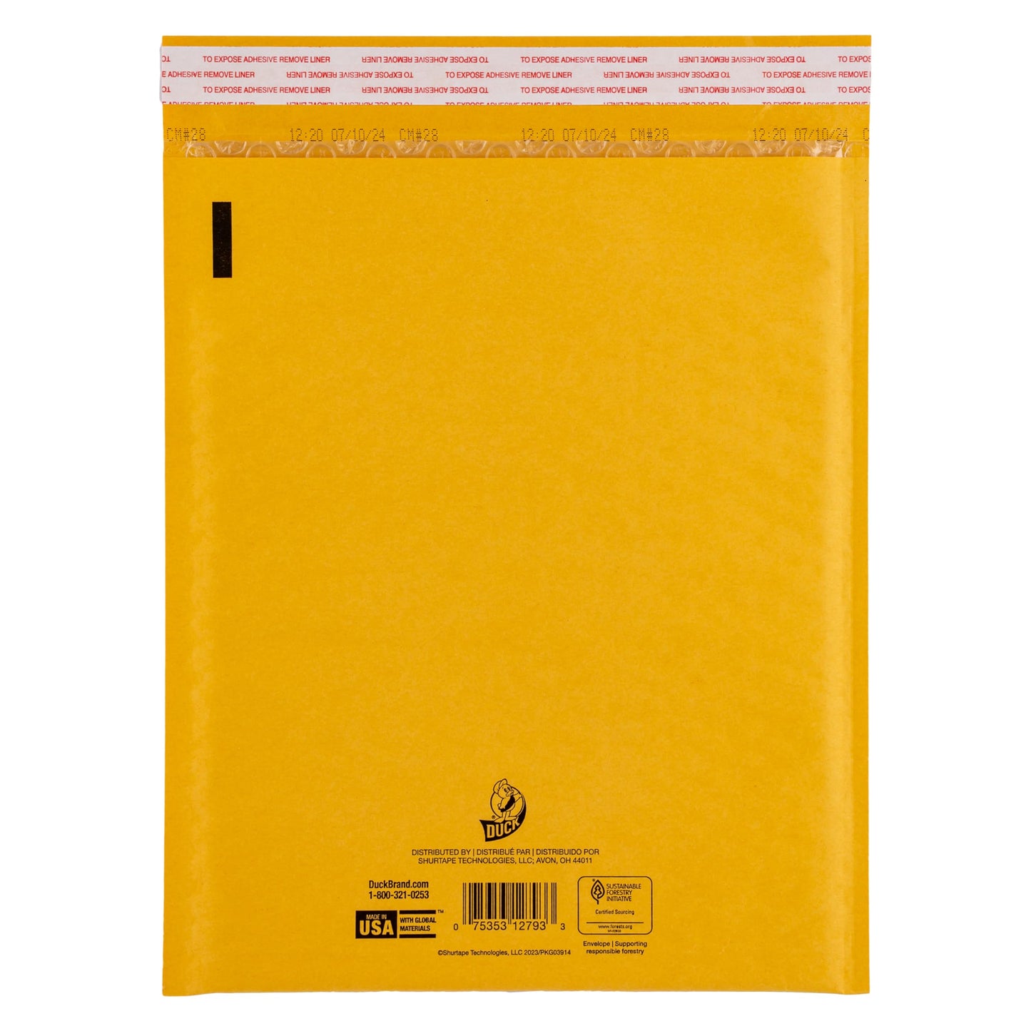Duck Brand #2 Kraft Bubble Mailer, Manila, 8.5 inch x 11 inch, 25 Pack
