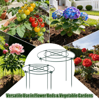 Peony Cages and Supports 8 Pack, 11.5 x 20 Inch Heavy Duty Plant Support Cage Set for Peonies, Roses & Tomatoes – Garden Stakes & Plant Cages for Outdoor Plants (8 Pack, 11.5 x 20 Inch)