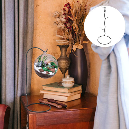 Sosoport Plant Hook Air Plant Holder Hanging Air Plant Stand Desktop Terrarium Hook Tabletop Terrarium Stand Bauble Terrarium Hanger Metal Terrarium Stand Glass Terrarium Holder Witch Stand