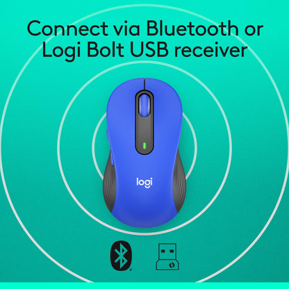 Logitech Wireless Mouse Signature M650 L Full Size - Large Hands, 2-Year Battery, Silent Clicks, Customizable Buttons, Bluetooth, PC/Mac/Chromebook - Black, Right-Handed, Large