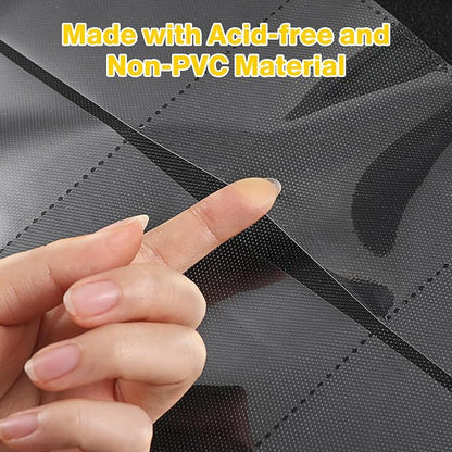 Toploader Binder, Holds 160 Toploaders, 100 Toploaders INCLUDED, 4-Pocket PU Cover Top Loader Binder for 3" x 4" Rigid Toploader, Ringless Double-Sided Toploader Card Binder for TCG, Sport Cards