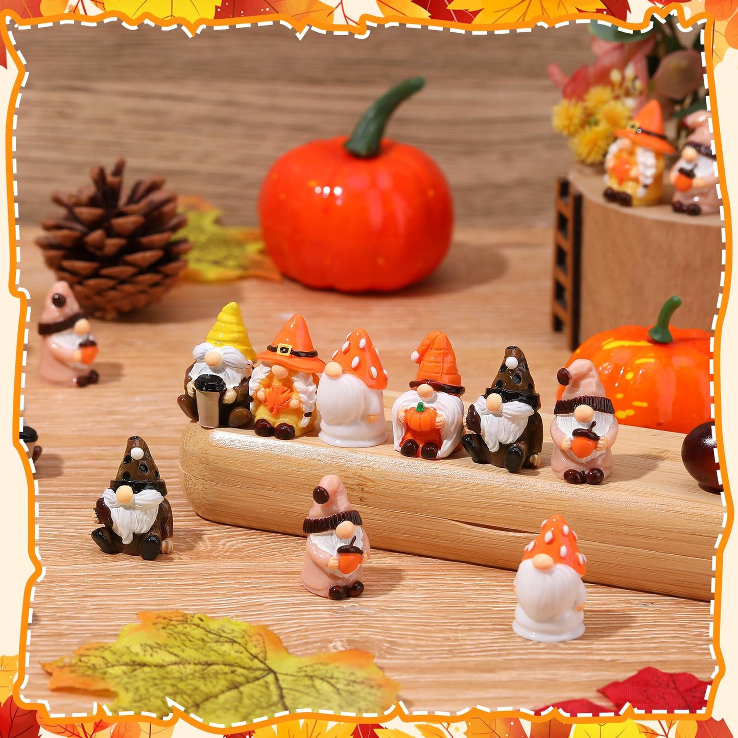 GGSTDDUP 60 Pcs Mini Resin Gnomes Mini Gnomes Figurines for DIY Cake Decoration Ornaments Crafts Moss Landscape