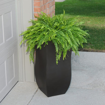 Mayne Valencia 30-Inch Tall Planter – Weather-Resistant Planter for Flowers – Durable Indoor/Outdoor Design for Patio, Porch, or Entryway