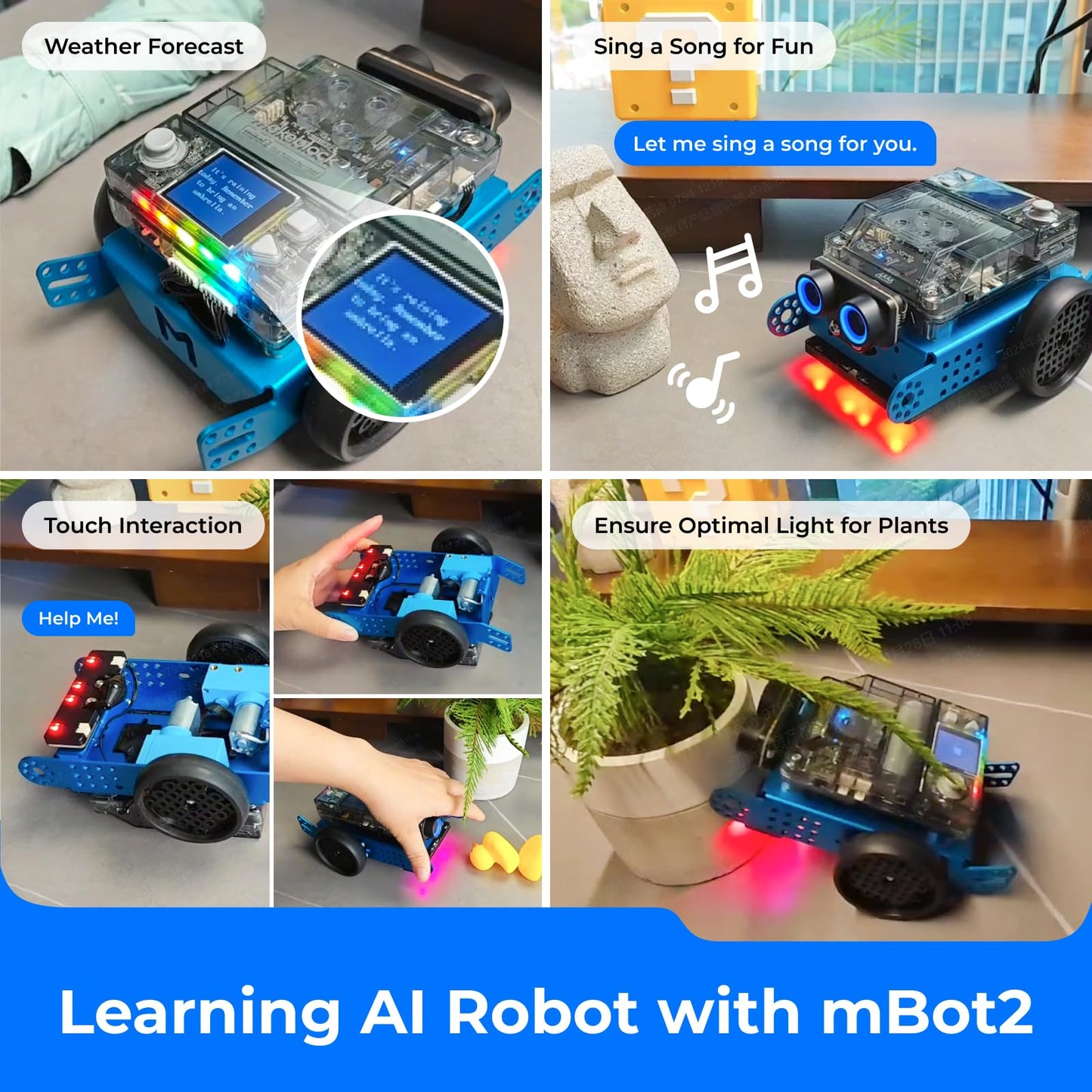 Makeblock mBot2 Coding Robot for Kids, Code Learning Support Scratch & Python Programming, Robotics Kit for Kids Ages 8-14 and up, Building STEM Robot Toys Gifts for Boys Girls