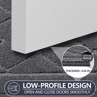 REFETONE Dirt Trapper Door Mat 32" x 40", Washable Indoor Doormat Rubber Backing Non Slip, Resist Dirt and Absorbent Entrance Mat, Low Profile Inside Floor Mats for Front Back Door and Entryway, Grey