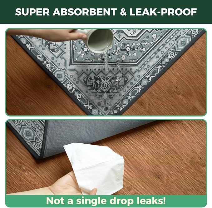 FXW Washable Pee Pads for Dogs, Puppy Pads with Super Absorbent, Specifically Designed for FXW Rollick/Homeplus 32/40/45inch 8 Panels Dog Playpen, 71" Square, Boho Grey, 1 Packs