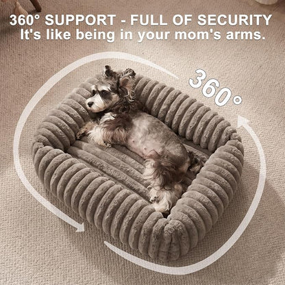 FURTIME Medium Dog Beds for Medium Dogs Washable, Orthopedic Dog Bed, Rectangle Warming Soft Calming Sleeping Puppy Bed Durable Pet Bed with Anti-Slip Bottom