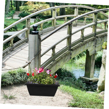 ORFOFE 2 Sets Rectangular Planting Trough Hose Stand Outdoor Garden Planter Astetic Room Decor Vegetable Planters Window Pot Plants Indoor Flower Planter Plastic Mini Flower Bed