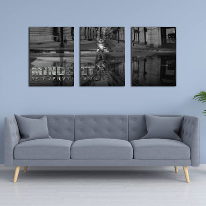 3 Panels Motivational Canvas Wall Art Inspirational Wall Art Entrepreneur Quotes Poster Print Artwork Painting Picture for Framed Home Decoration Living Room office bedroom 36''W x 16''H