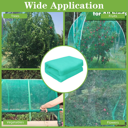 10 x 33FT Garden Mesh Netting, Ultra Fine Mesh Protection Netting Plant Covers Greenhouse Row Cover Raised Bed Screen Barrier Net for Vegetable Fruits Flowers Trees Crops, Green