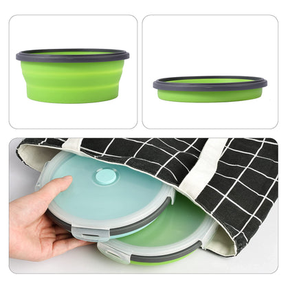 Large Collapsible 40 OZ Travel Dog Bowls, 2 Pack with Lids, Foldable Silicone Food & Water Bowl for Large Dogs, Lightweight & Leak Proof, Perfect for Outdoor Travel, Camping & Hiking