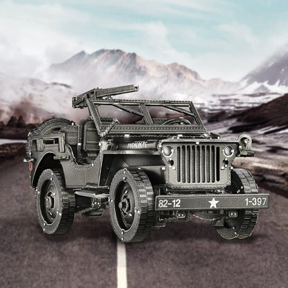 Piececool 3D Metal Car Model Kits, SUV Military Vehicle Models Building Kits, Brain Teaser 3D Puzzles for Adults Teens Stress Relief, Best Gifts for Dad